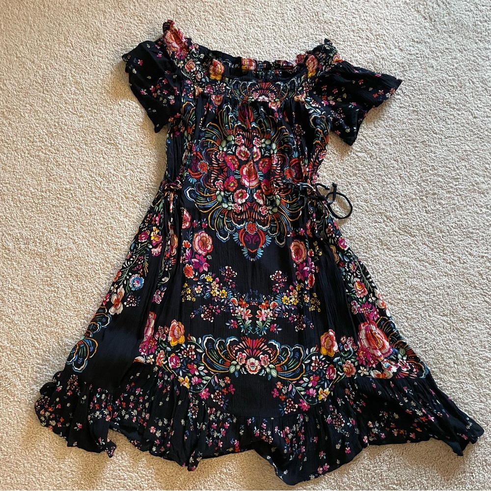 Patron of peace off the shoulder dress